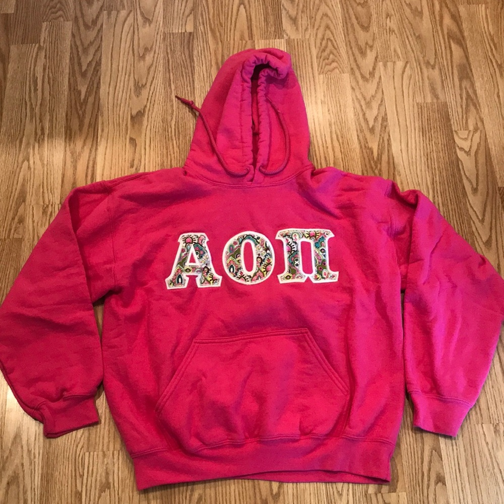 Alpha omicron Pi monogrammed sorority sweatshirt
